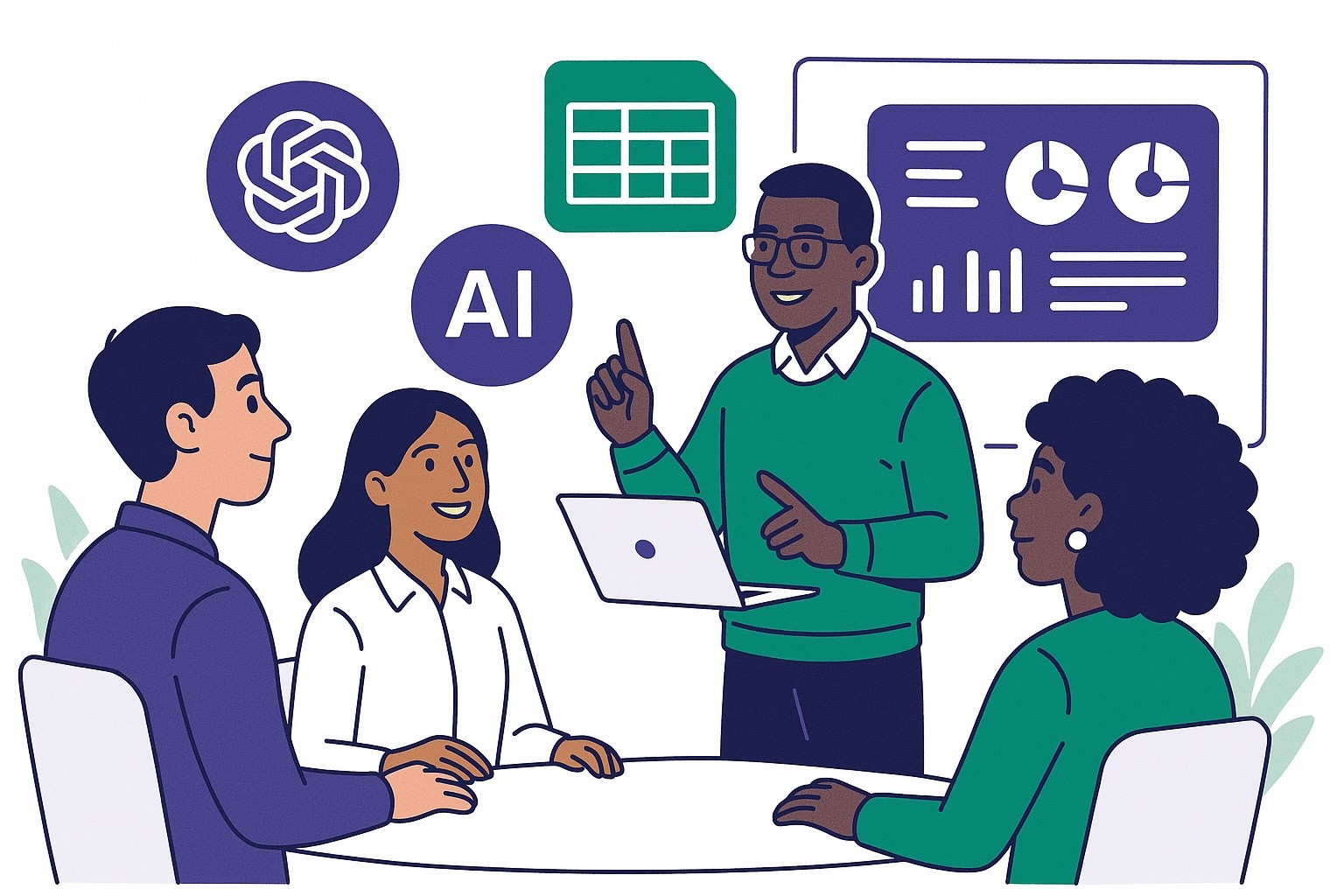 School administrators attending AI training workshop led by Flowlyst